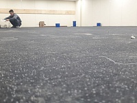 Укладка резинового рулонного покрытия-160м2